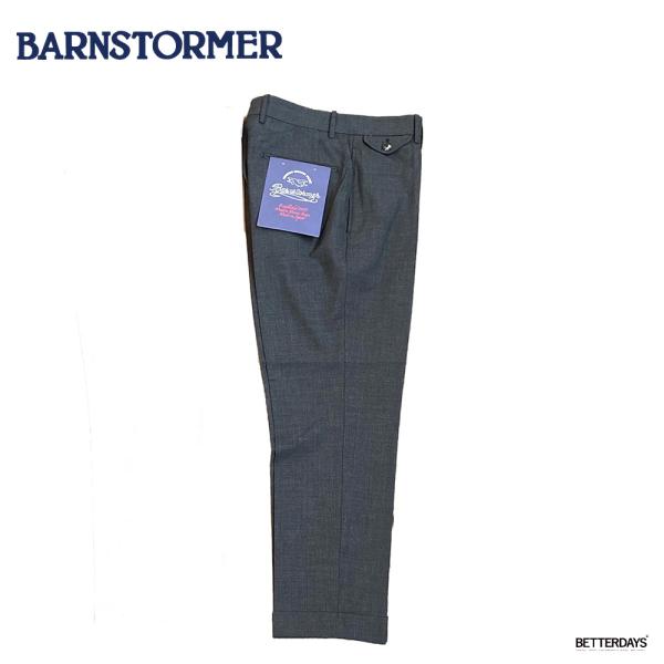 BARNSTORMER ネイビー スラックス Sサイズ ボトムス メンズ パンツ スラックス バーンストーマー サマーウール
