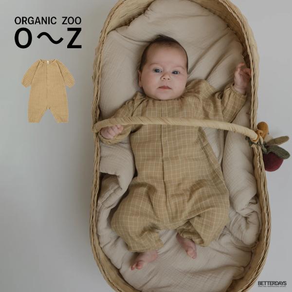 ワンジー ベビー オーガニックズー Organic Zoo Grid Check Onesie 