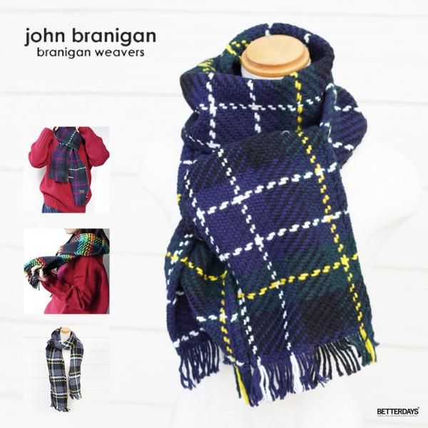 タグ付き 未使用品 アイルランド製 john branigan ジョンブラニガン チェック柄  ストール マフラー 18×210cm /Wexford Nary John branigan（ジョンブラニガン） スカーフ マフラー タータン