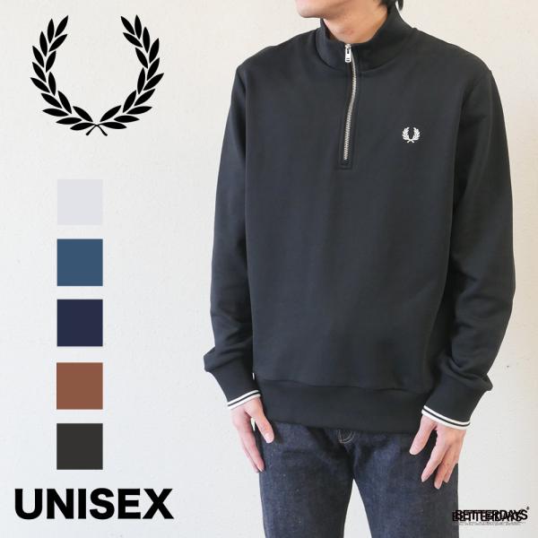 フレッドペリー メンズ ハーフジップスウェット Half Zip Sweatshirt(S 102：BLACK): | FRED PERRY JAPAN