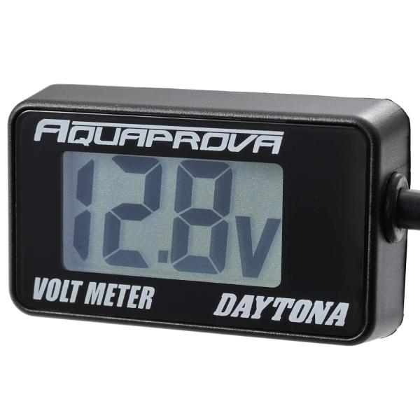 デイトナ(Daytona) AQUAPROVA (アクアプローバ) バイク用 電圧計 デジタル 防水 バックライト コンパクト ボルトメーター 92