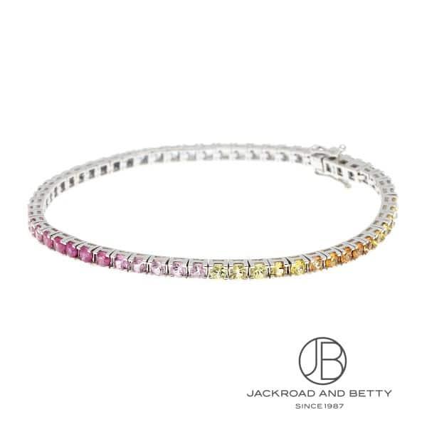 ノーブランド NO BRAND マルチカラーサファイア ブレスレット  