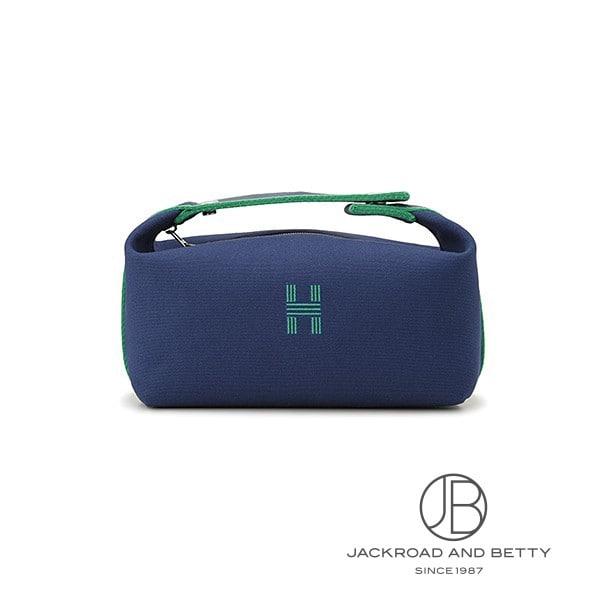 HERMES エルメス ブリッド ア ブラック PM ヴァニティポーチ マリーン 