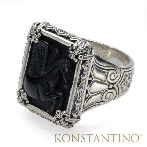 福山雅治さん ブラッドピット 愛用 ブランド コンスタンティーノ Konstantino Ss オニキスペガススリング 指輪 人気 メンズ Dmk1999 274 Beyond Cool 通販 Yahoo ショッピング