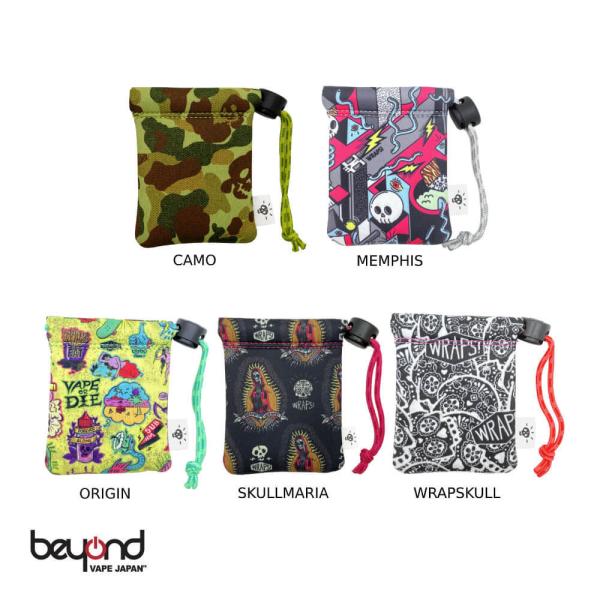 【WRAPS!】POUCH! WRAPS! for Box Mod ラップス ポーチ ボックスモッド用 ネオプレーン素材 カモフラージュ スカル 持ち運び 電子タバコ ベイプ用