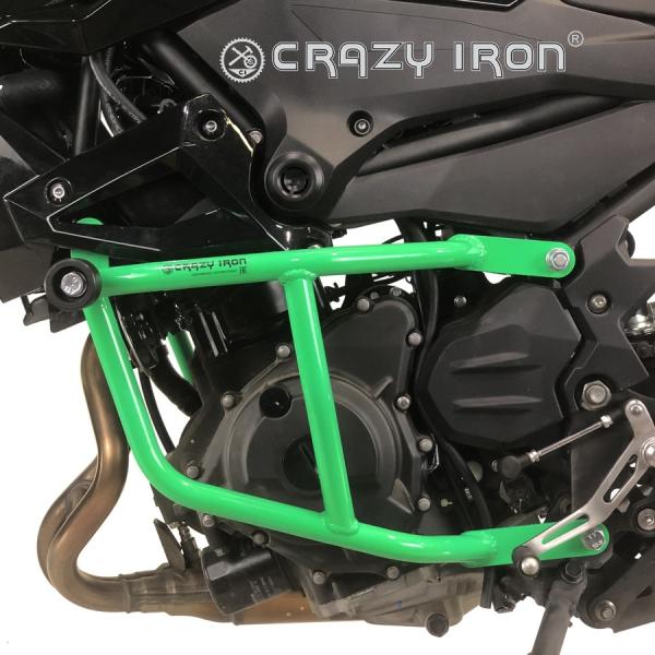 専用 CRAZY 2枚セット エンジンガード Z400 ストリート クラッシュバー ガード