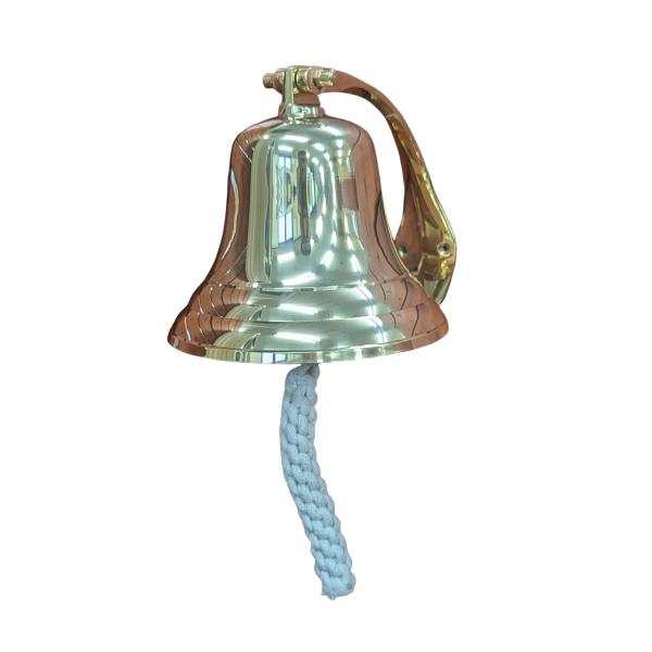 真鍮製 ブラケット付きシップベル 直径15.2cm 6インチサイズ 楽器 鐘