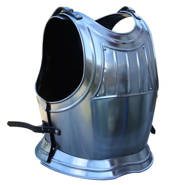 中世 18ゲージスチール製 ルネッサンス ゴシック ボディアーマー 着用