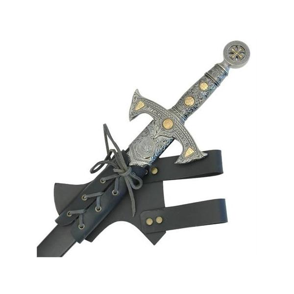 ホークウッドレザー ソードベルト 黒 鞘 飾り帯 剣 日本刀 吊