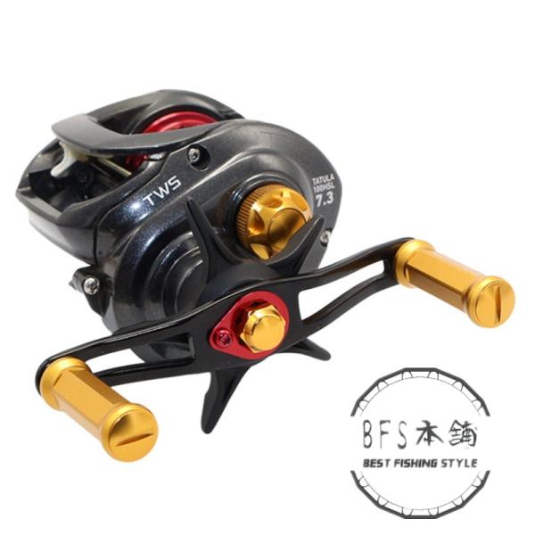 アルミ ハンドルノブ 1個 For Shimano & Daiwa シマノ ダイワ 対応 六角形 マシンカット 超軽量 アルミ合金製 スリムノブ  アルマイト カスタム品