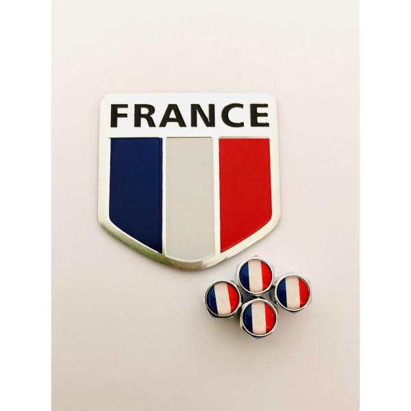 I フランス 国旗 エンブレム ステッカー フェンダー バルブキャップ ルノー RENAULT アヴァンタイム アルピーヌ ウインド カジャー カングー