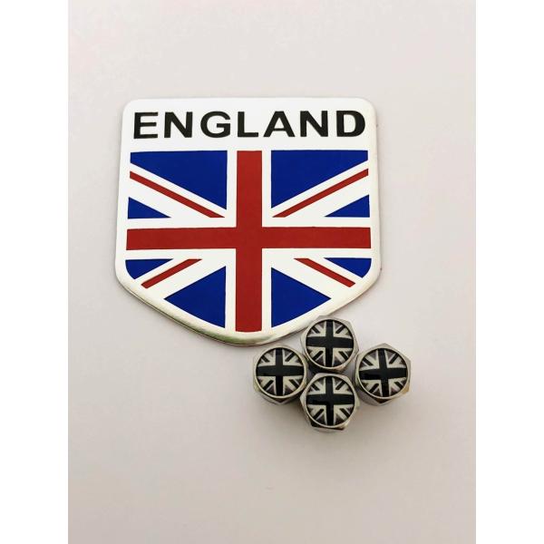 I イギリス 国旗 エンブレム ステッカー バルブキャップ フェンダー ランドローバー LANDROVER レンジローバー イヴォーク ディスカバリー ユニオン