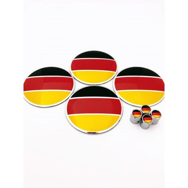 G ドイツ 国旗 バルブキャップ センター キャップ シール ハブ ステッカー ベンツ BMW MINI アウディ フォルクスワーゲン オペル ポルシェ Aud