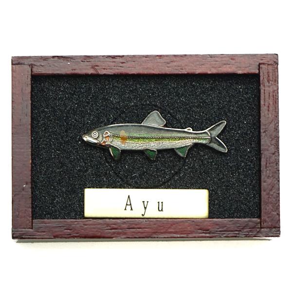 魚ピンズ アユ 鮎 本七宝 ビンテージ フィッシュ ピンズ Vintage Fish Pin's 淡水魚 ピンバッジ 釣り 【AZ】 【名入れ不可】