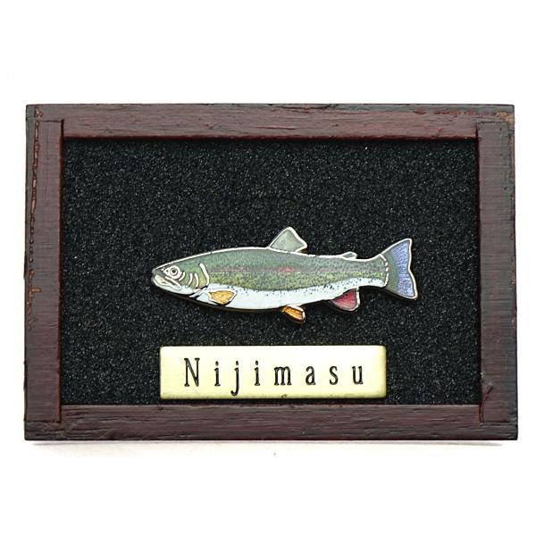魚ピンズ ニジマス 虹鱒 本七宝 ビンテージ フィッシュ ピンズ Vintage Fish Pin's 淡水魚 ピンバッジ 釣り 【AZ】 【名入れ不可】