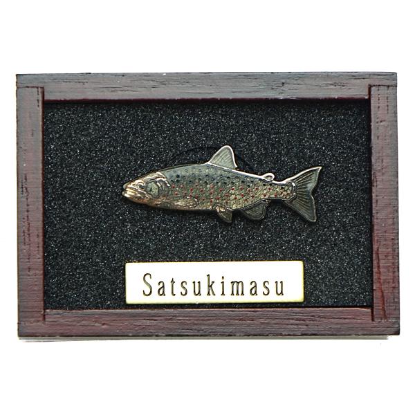 魚ピンズ サツキマス 皐月鱒 本七宝 ビンテージ フィッシュ ピンズ Vintage Fish Pin's 淡水魚 ピンバッジ 釣り 【AZ】 【名入れ不可】