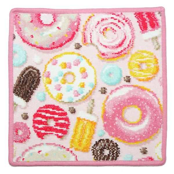 FEILER フェイラー Pink and sweet 【25cm】 ハンカチ ハンドタオル ピンク アンド スイート スイーツ ドーナツ アイスクリーム