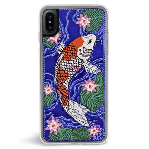 ZERO GRAVITY [OreB yԕisiziPhone X Ή P[X KOI EMBROIDERED hJ NA  a