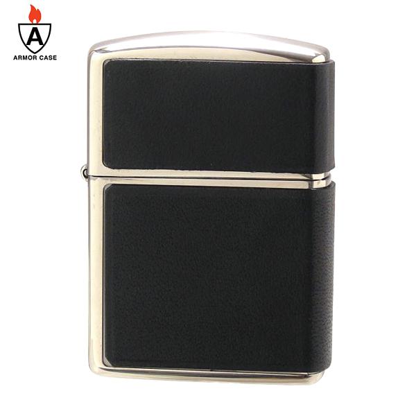 zippo ジッポ ジッポー LCN-牛 ブラック 3面本革巻き アーマーケース 【名入れ不可商品】