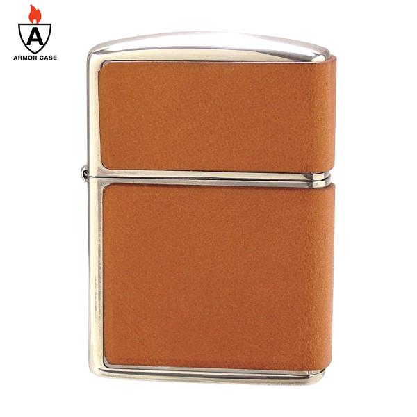 zippo ジッポ ジッポー LCN-牛 キャメル 3面本革巻き アーマーケース 【名入れ不可商品】