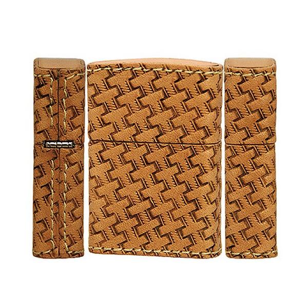 zippo ジッポー LWC(Z) バスケットスタンプ レザーワークス・カオス 革巻き 4面