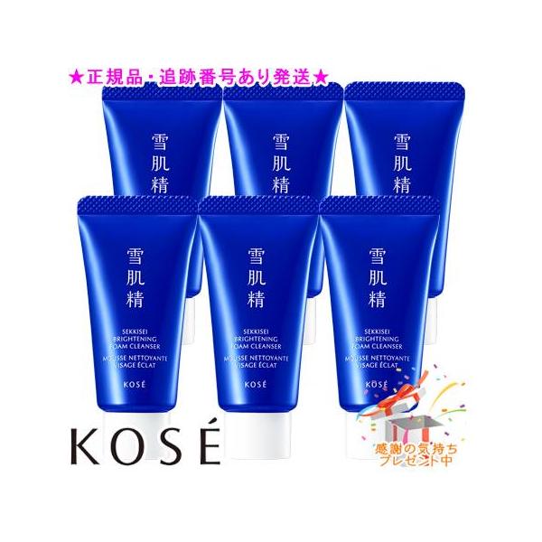 KOSE コーセー 薬用雪肌精 ブライトニング クリーム ウォッシュ トライアル 20g 6個セット プレゼント付