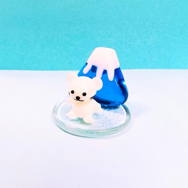 12支富士山（S)子（青）のガラス細工の置物です。接着はされていません。【大きさ】約高さ３０ミリ　　横幅３０ミリ　　　　　奥行３０ミリ＊商品は一つ一つ手造りのため大きさや色合いなどが写真と異なる場合がありますのでご了承をお願い致します。