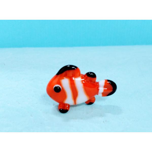 ガラス細工 クマノミ（S) ミニチュア 置物 雑貨 水族館 魚 海