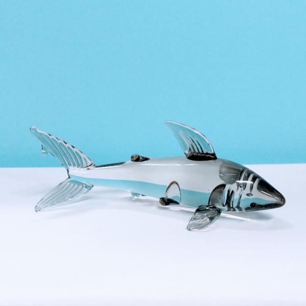 ガラス細工 サメ(LL) ミニチュア 置物 雑貨 水族館 海 小物 ガラス細工 サメ(LL) ミニチュア 置物 雑貨 水族館 海 小物