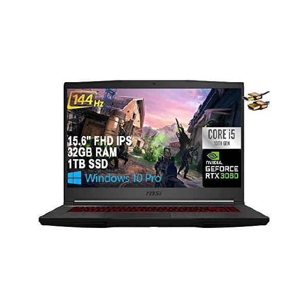 MSI GF65 薄型ゲーミングノートパソコン 15.6インチ FHD IPS 144Hz 第