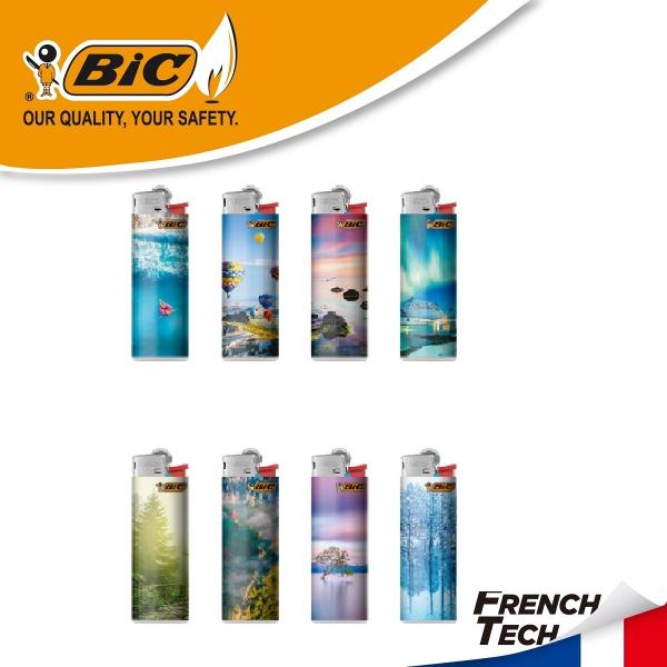 【70%OFF】【早い者勝ち】【公式】BIC ライター J23 スリム ランドスケープ(世界の風景) 柄 20本セット トレイ付き J23G-LSC