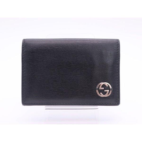 Bランク Gucci グッチ カードケース インターロッキング ブラック シルバー 名刺入れ グッチロゴマーク A0443 Biclock 通販 Yahoo ショッピング