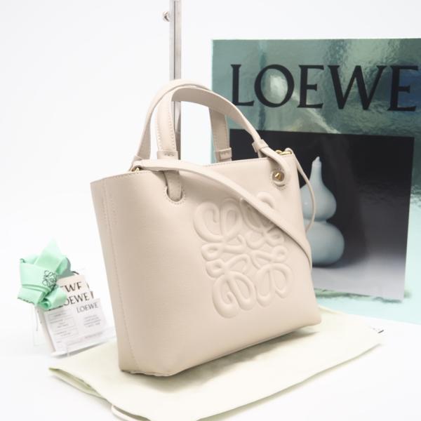 LOEWE ロエベ インフレーテッドアナグラム トート ミニ トートバッグ ハンドバッグ 2WAY ショルダーバッグ レザー ブラック 黒 A717S74X05 LOEWE（ロエベ） 新品同様 アナグラム ミニ 2way トート ショルダー