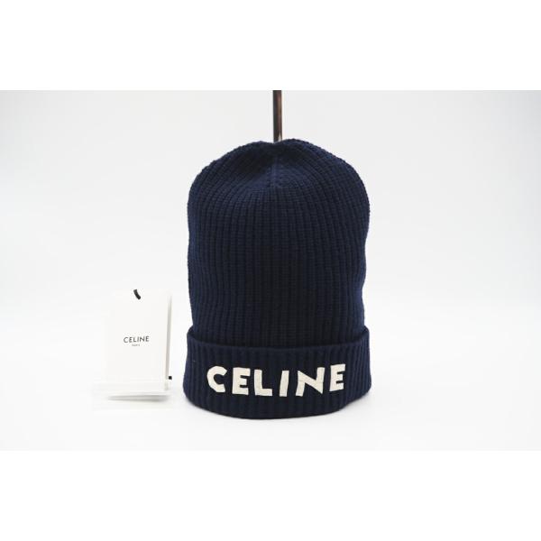 ★CELINE★ニットキャップ★美品 CELINE（セリーヌ） ☆3日以内返品可☆ 極美品 ウール ロゴ ニット