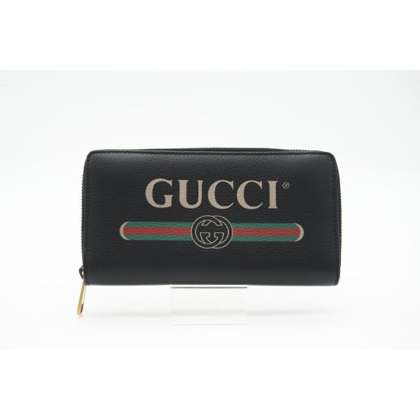 ✨未使用級美品✨グッチ　ヴィンテージロゴプリント長財布　ブラック　496317 GUCCI（グッチ） ☆3日以内返品可☆ 極美品 レザー ヴィンテージロゴ