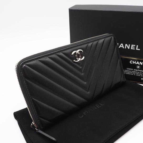 CHANEL（シャネル） ☆3日以内返品可☆ 極美品 ラムスキン シェブロン 