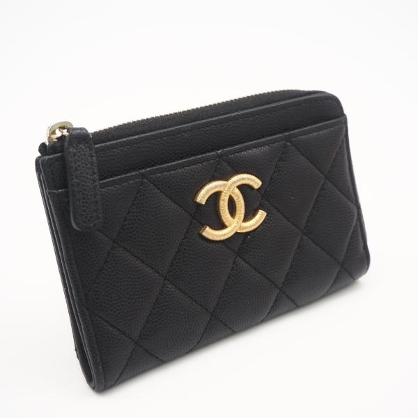 【極美品】シャネル マトラッセ キャビアスキン ケース フラグメントケース CHANEL - 極美品 シャネル マトラッセ キャビアスキン フラグメント