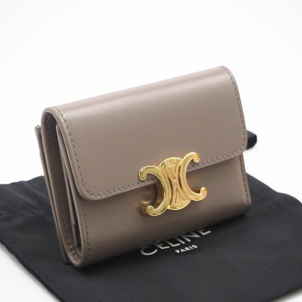 未使用品 CELINE 入れ付き コンパクトウォレット トリオンフ CELINE（セリーヌ） ☆3日以内返品可☆ 美品 トリオンフ コイン入れ