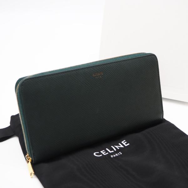 CELINE（セリーヌ） ☆3日以内返品可☆ カーフスキン ラージ ジップ 