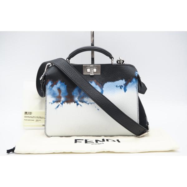☆安心の3大保証☆ ABランク ≪FENDI フェンディ/2WAYバッグ≫ 7VA530  ピーカブーアイシーユー スモール ブラック ホワイト マルチカラー 送料無料 ☆安心の3大保証☆ ABランク ≪FENDI フェンディ/2WAYバッグ≫ 7VA530