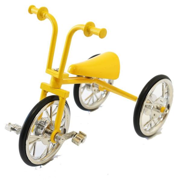 三輪車 三輪車モチーフ ミニチュア三輪車 可動式 昔ながらの三輪車模型
