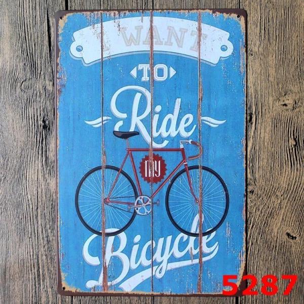 安全の自転車 ブリキ看板 bicyclegift_a5287