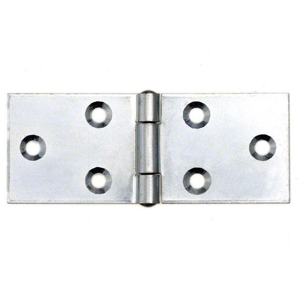 24枚入 PALHARD 鉄横長蝶番 ユニクローム (ビス無) 25mm : 建築
