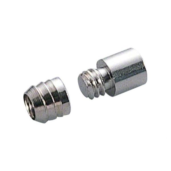 スリーナイン島野 真鍮 ダボ棚受 ニッケル 9mm 3号・9×8mm・女 (500個