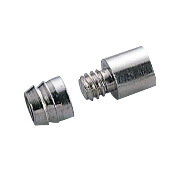 スリーナイン島野  アルミ ダボ棚受 生地 9mm 2号・9×8mm・女 (500個入) (c15465)