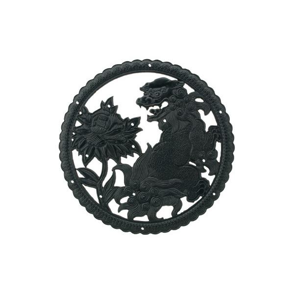 西川商店  伊達唐獅子牡丹丸型飾 (時代色) 小 (コード7840) 【メーカー直送商品】