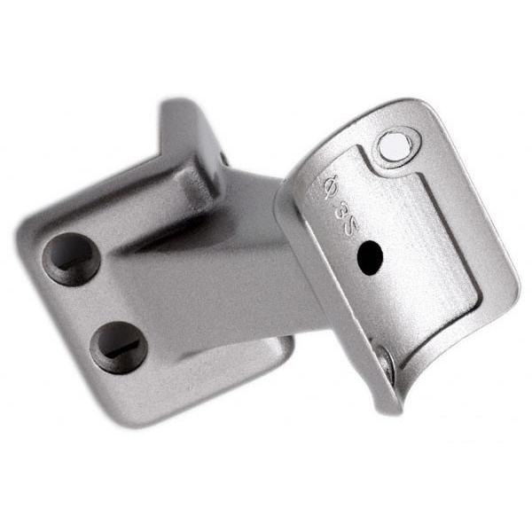 10個入 シロクマ BR-124-シルバー E形ブラケット出隅受 32φ : 建築金物