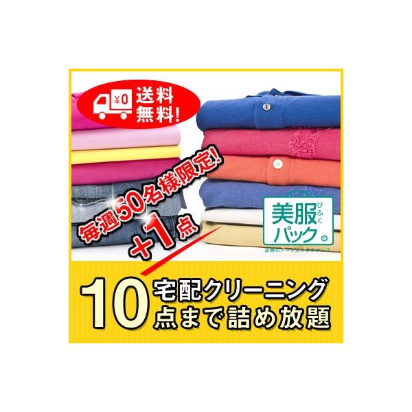 【毎週50名様限定！リニューアル特別価格】《美服パックデイリー10＋1》宅配クリーニング 10点+更に1点まで詰め放題で送料無料！大切な衣類を丁寧に仕上げます！