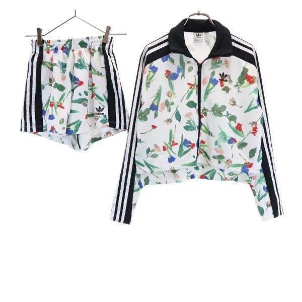 美品 アディダス 上下セットアップ 花柄 ジャージ S 白 Adidas ジャケット ショートパンツ レディース 古着 14 Ay Fre 6848 Wht Big 2nd 通販 Yahoo ショッピング