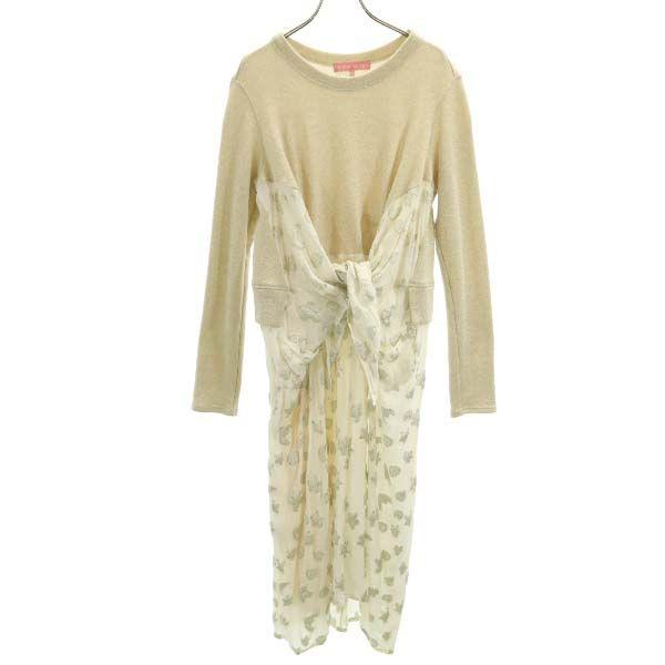 ツモリチサト レイヤード ワンピース 2 シャンパンゴールド系 Tsumori Chisato インナーキャミソール付き レディース 古着 Ay Nag 3310 Wht Big 2nd 通販 Yahoo ショッピング